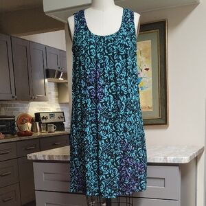 Bali Batiks Hand Painted Resort Wear Sleeveless Dress Size S